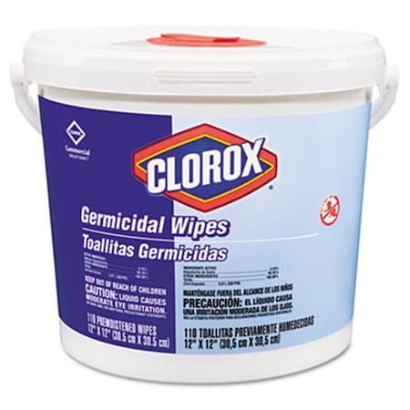 Clorox Clorox 30358 Germicidal Wipes- 12 x 12- White- 110/Canister 30358